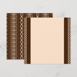 Cocoa Heritage African Brown & Ivory Tribal  Invitation