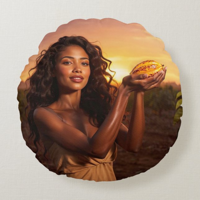 COCOA MAGIC ROUND CUSHION (Front)