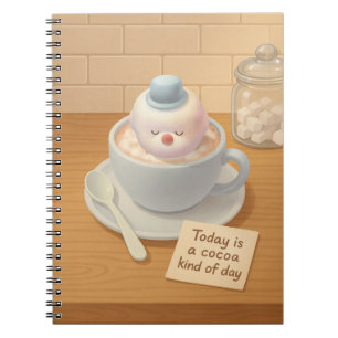 Cocoa Marshmallow: Smiling Bichon Hot Chocolate Notebook