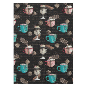 Cocoa marshmallows hot chocolate candy winter tablecloth