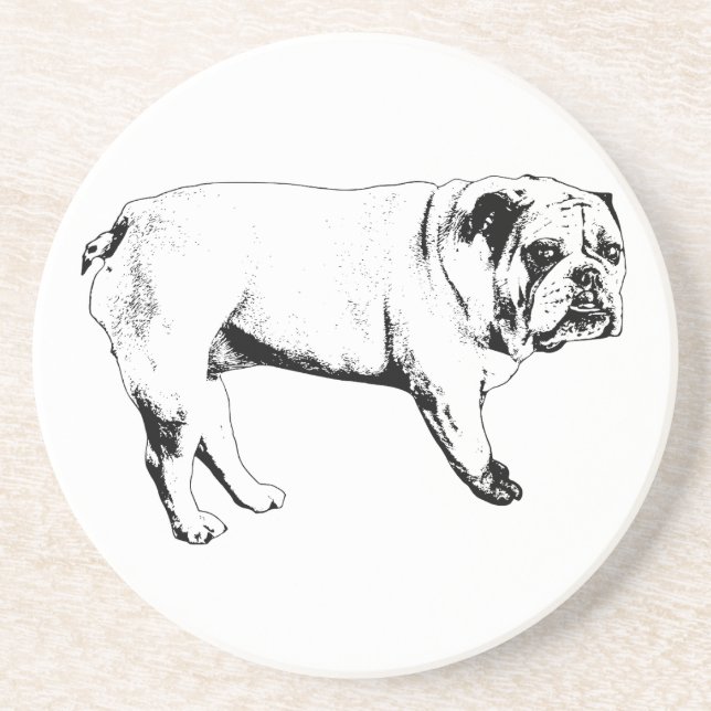 Cocoa Night Bulldog Coasters (Front)