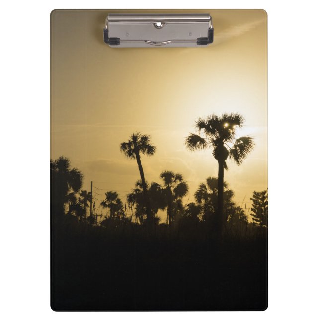 Cocoa Palm Silhouette Clipboard (Front)