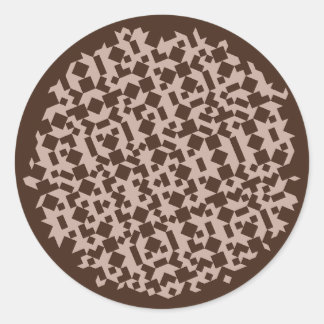 Cocoa Pattern Classic Round Sticker