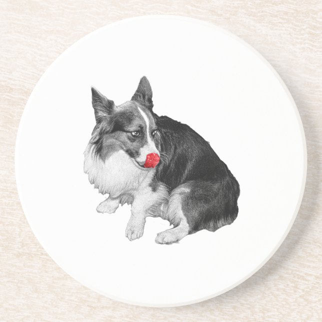 Cocoa Pause, Pink Tongue Coaster (Front)