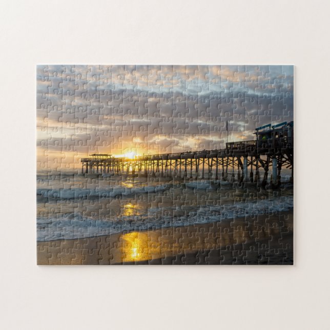 Cocoa Pier 1st Sunrise 2017 Jigsaw Puzzle (Horizontal)