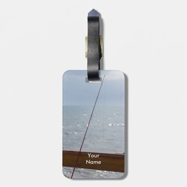 Cocoa Pier Fishing Luggage Tag (Back Vertical)
