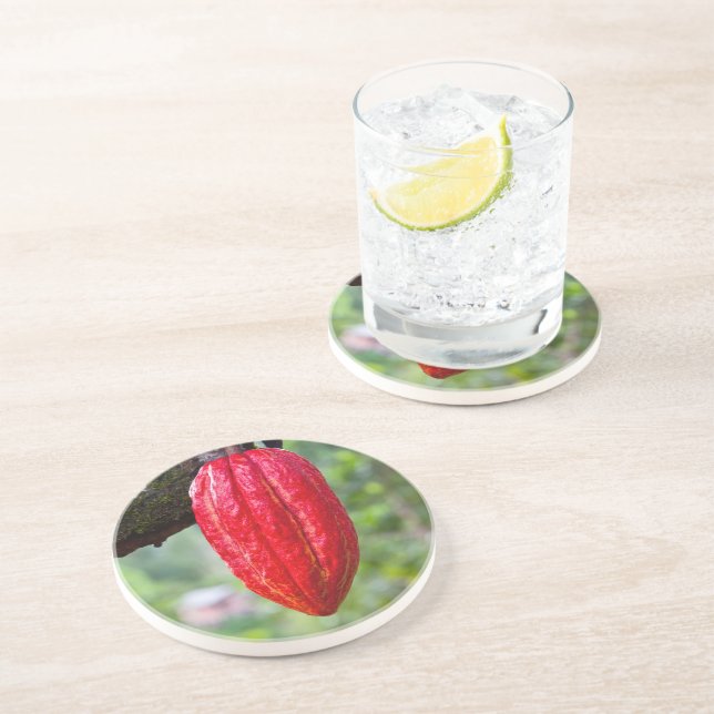 cocoa pod red coaster (Side)