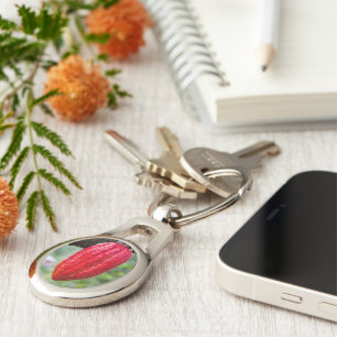 cocoa pod red key ring
