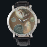 Cocoa Shell Watch<br><div class="desc">Get this unique stonewashed red and blue Conch seashell image on your next product. This amazing,  cocoa background these two unique seashells. Take the beach with you everywhere you go.</div>