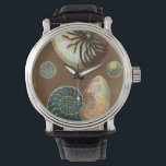 Cocoa Shell Watch<br><div class="desc">Get this unique stonewashed red and blue Conch seashell image on your next product. This amazing, cocoa background these two unique seashells. Take the beach with you everywhere you go.</div>