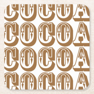 Cocoa Square Paper Coaster