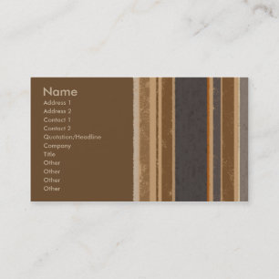 Cocoa Stripes Business Card