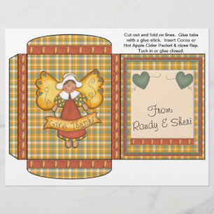 Cocoa, Tea, Cider Packet Thanksgiving Favours Flyer
