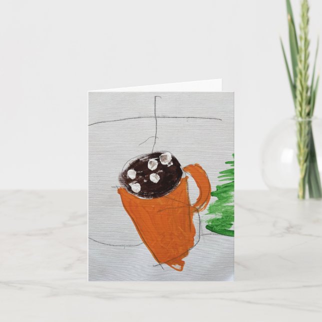 Cocoa & Tree Greeting Card (Front)