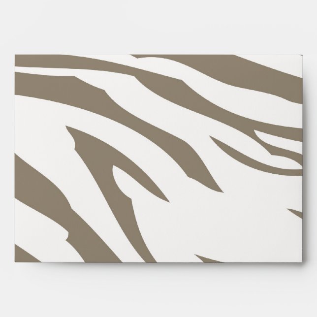 Cocoa Zebra Print Envelope (Front)