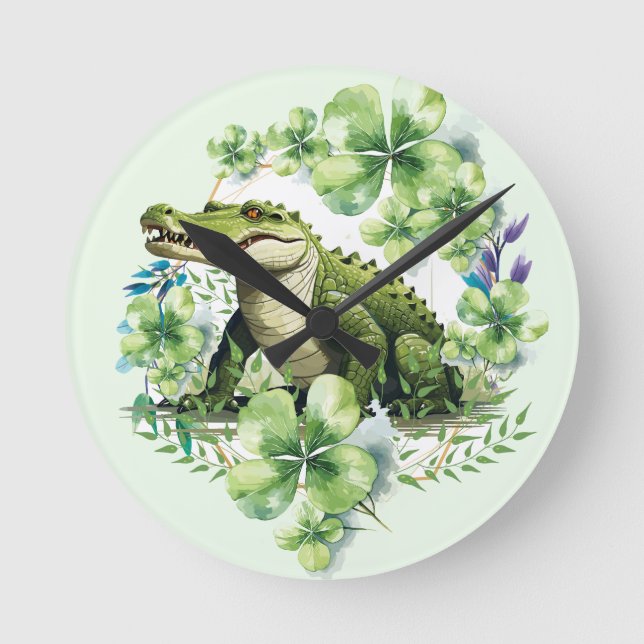 cocodrille  round clock (Front)