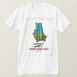 Coconino National Forest Arizona USA map T-Shirt