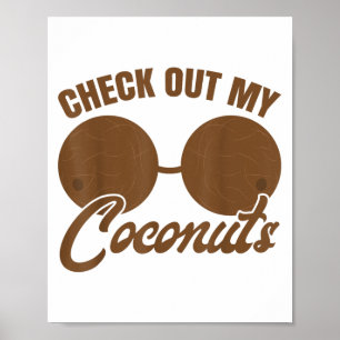 Coconut Bra Adult Check Out My Coconuts Shell Bra Poster