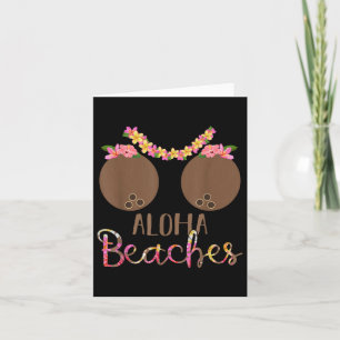 Coconut Bra Flower S Hawaii Aloha Beaches Funny Card