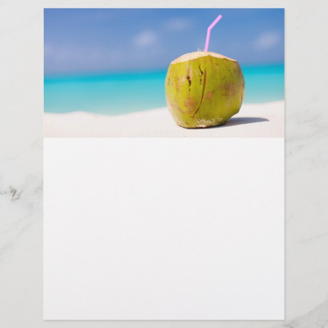 Coconut cocktail on the beach flyer (Front)