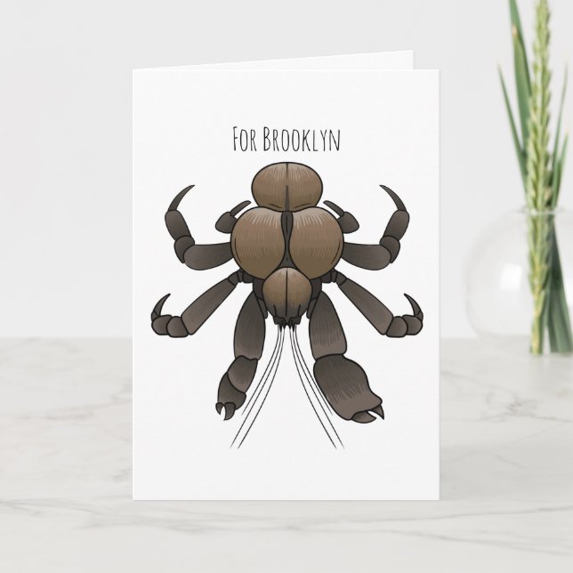 Coconut crab cartoon illustration card (Front)
