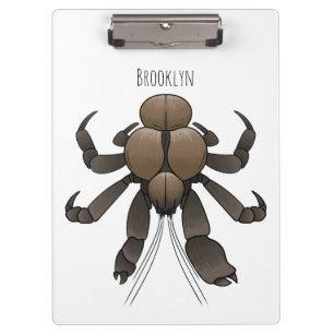 Coconut crab cartoon illustration clipboard