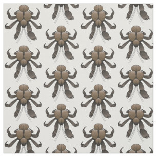 Coconut crab cartoon illustration fabric