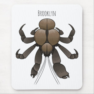 Coconut crab cartoon illustration mouse pad