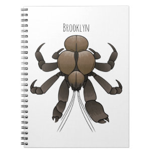 Coconut crab cartoon illustration notebook