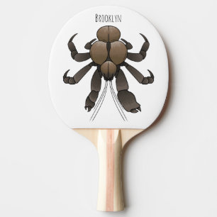 Coconut crab cartoon illustration ping pong paddle