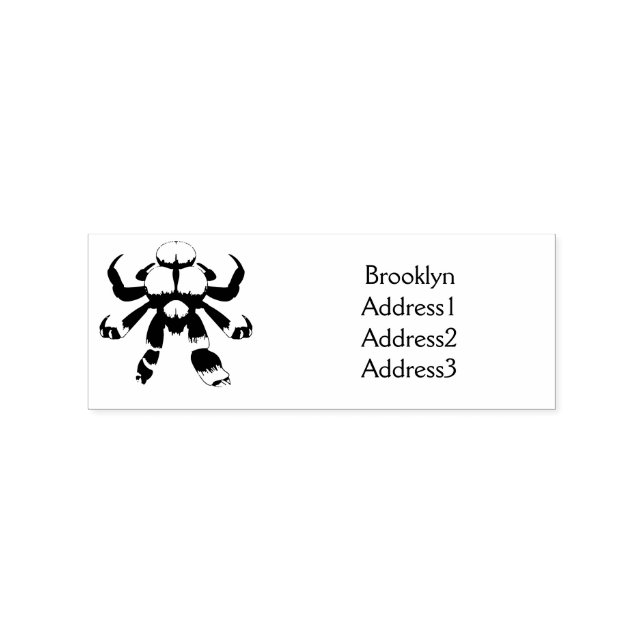 Coconut crab cartoon illustration rubber stamp (Imprint)