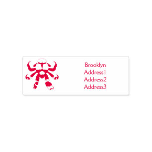 Coconut crab cartoon illustration self-inking stamp