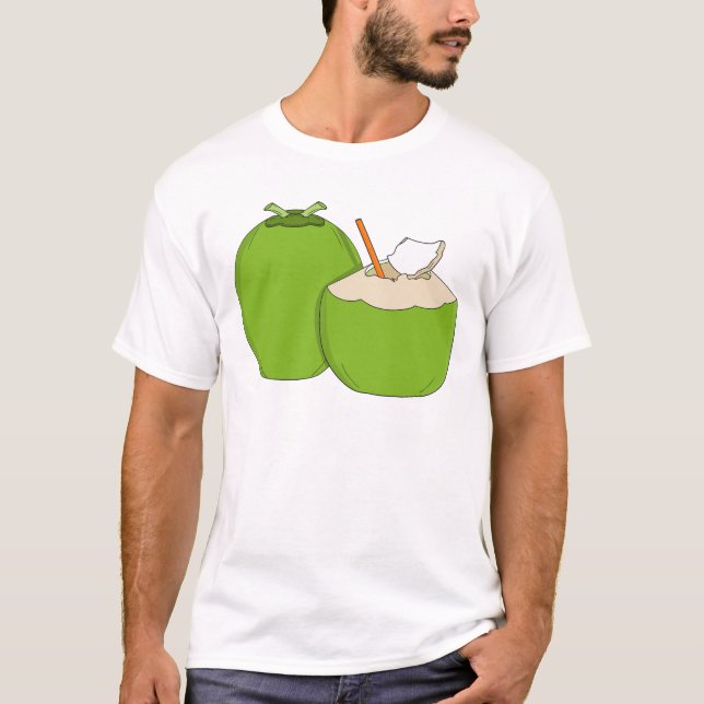 Coconut Duo: Green Splash T-Shirt (Front)