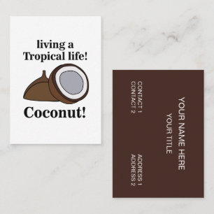 Coconut Fruit Tropical Food Business Card