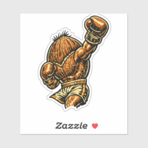 Coconut Heavyweight Boxer — Vintage Retro Fighter 