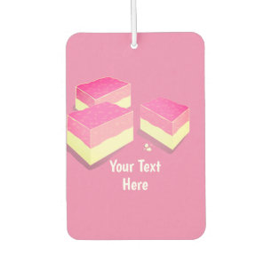 Coconut ice blocks - UK confectionary - your text Car Air Freshener