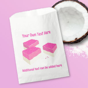 Coconut Ice Sweets - Traditional Candy - Your text Favour Bags