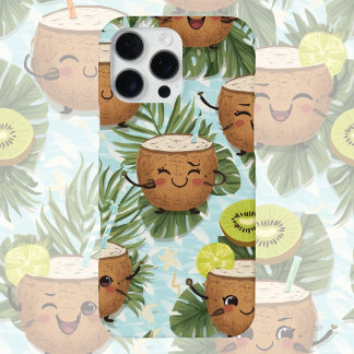Coconut & Kiwi Coolers | Playful Tropical Fruit iPhone 16 Pro Max Case