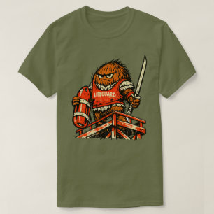 Coconut Lifeguard Warrior — Vintage Summer Beach  T-Shirt