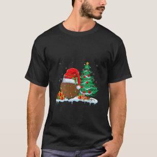 Coconut Lover Christmas Coconut Wearing Santa Hat T-Shirt