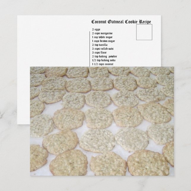 Coconut Oatmeal Cookie  Postcard (Front/Back)