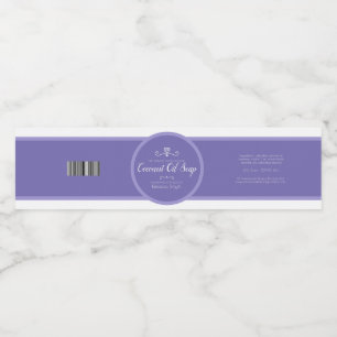 Coconut oil soap blue product label