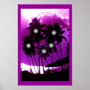 Coconut palm spirits art poster