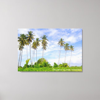 Coconut Palm Tree Island Landscape Travel Photo Canvas Print