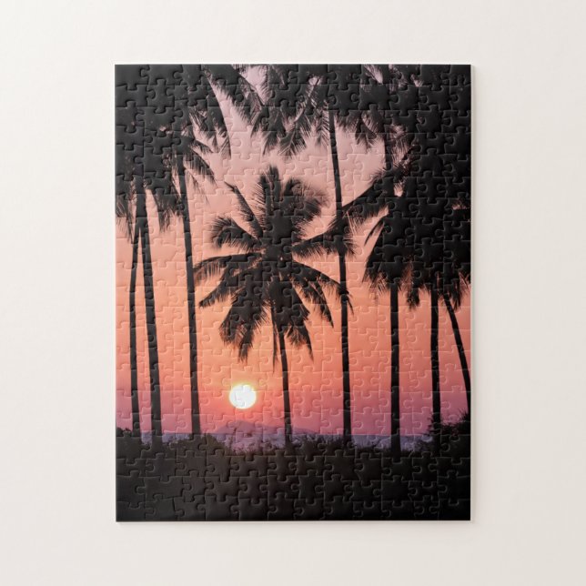 Coconut Palm Tree Landscape Jigsaw Puzzle (Vertical)