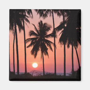 Coconut Palm Tree Landscape Magnet