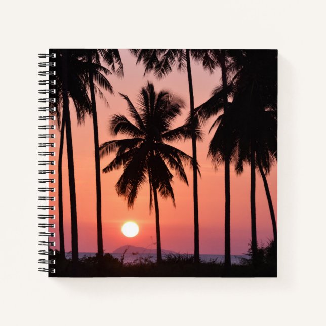 Coconut Palm Tree Landscape Notebook (Front)