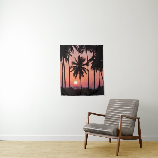 Coconut Palm Tree Landscape Tapestry (In Situ)