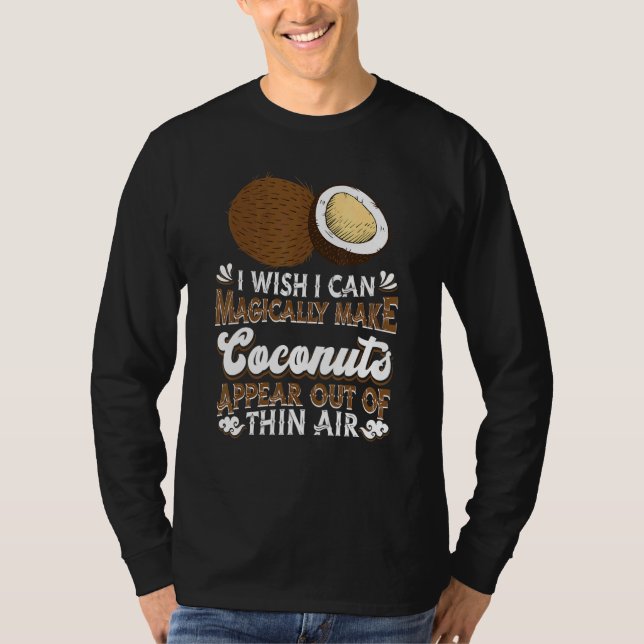 Coconut Palm Tree  Summer Beach Tropical Fruit Coc T-Shirt (Front)