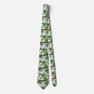 Coconut Palm Tree Tropical Pattern Design  Tie